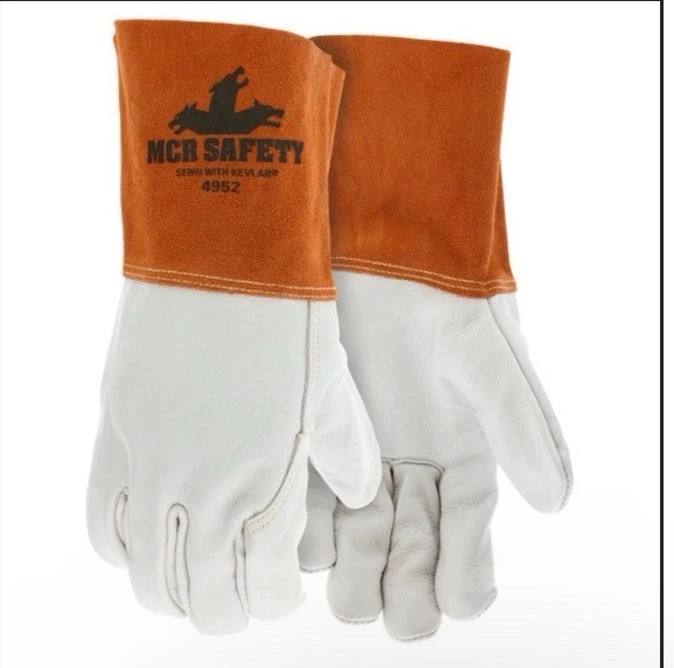MCR 4950 Top Grain Goatskin Premium 100% Leather Protective TIG Welding Gloves