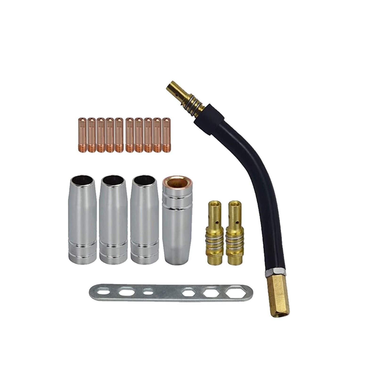MIG Welding Torch Replacement Parts Kit Contact Tips & Nozzles for120V Welders