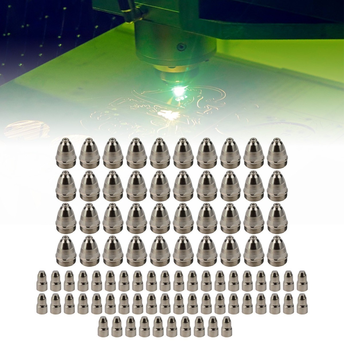 100pcs P80-Plasma Electrode Tip Nozzle 1.5mm Cutter-Torch For Air Plasma-Cutting