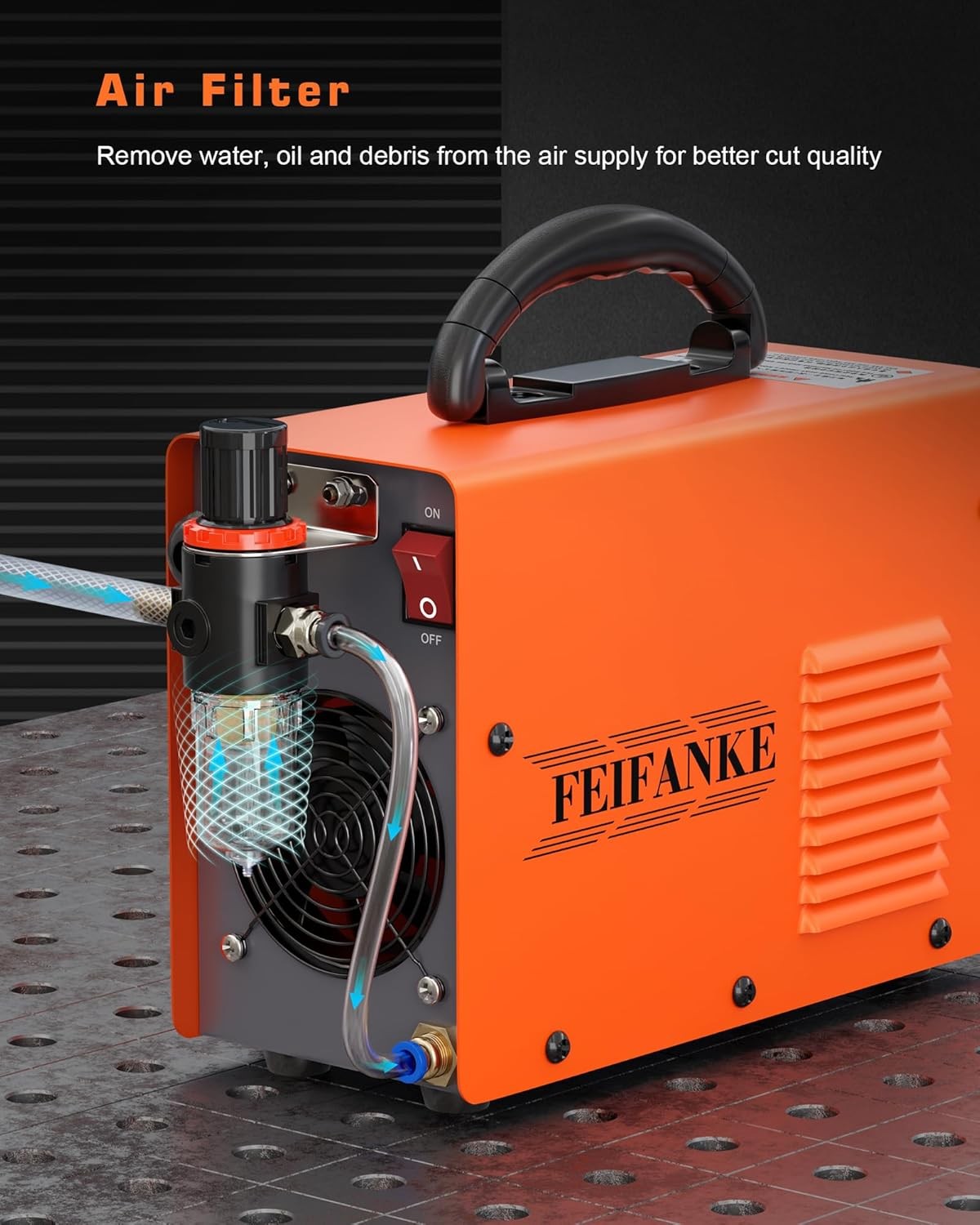 50A Plasma Cutter, Low-Frequency Non-Touch Pilot Arc 110V/220V 2T/4T, Post-Flow