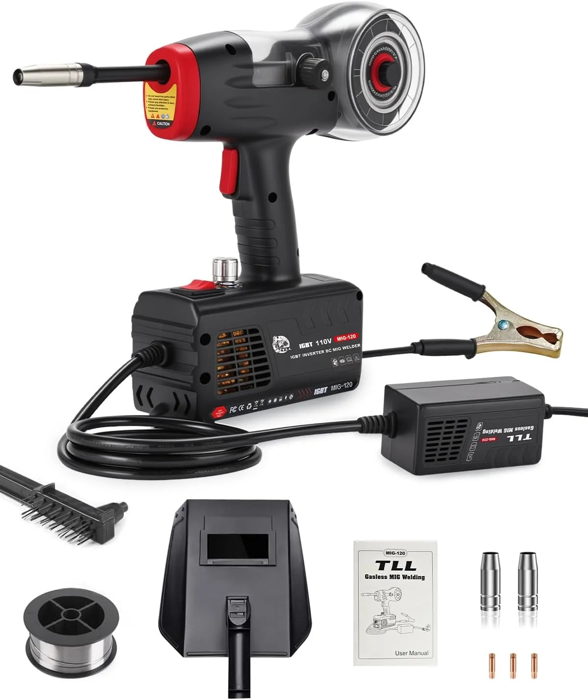 Handheld MIG Welder Machine – 110V Flux Core Portable laser welder, 120A Gasl…