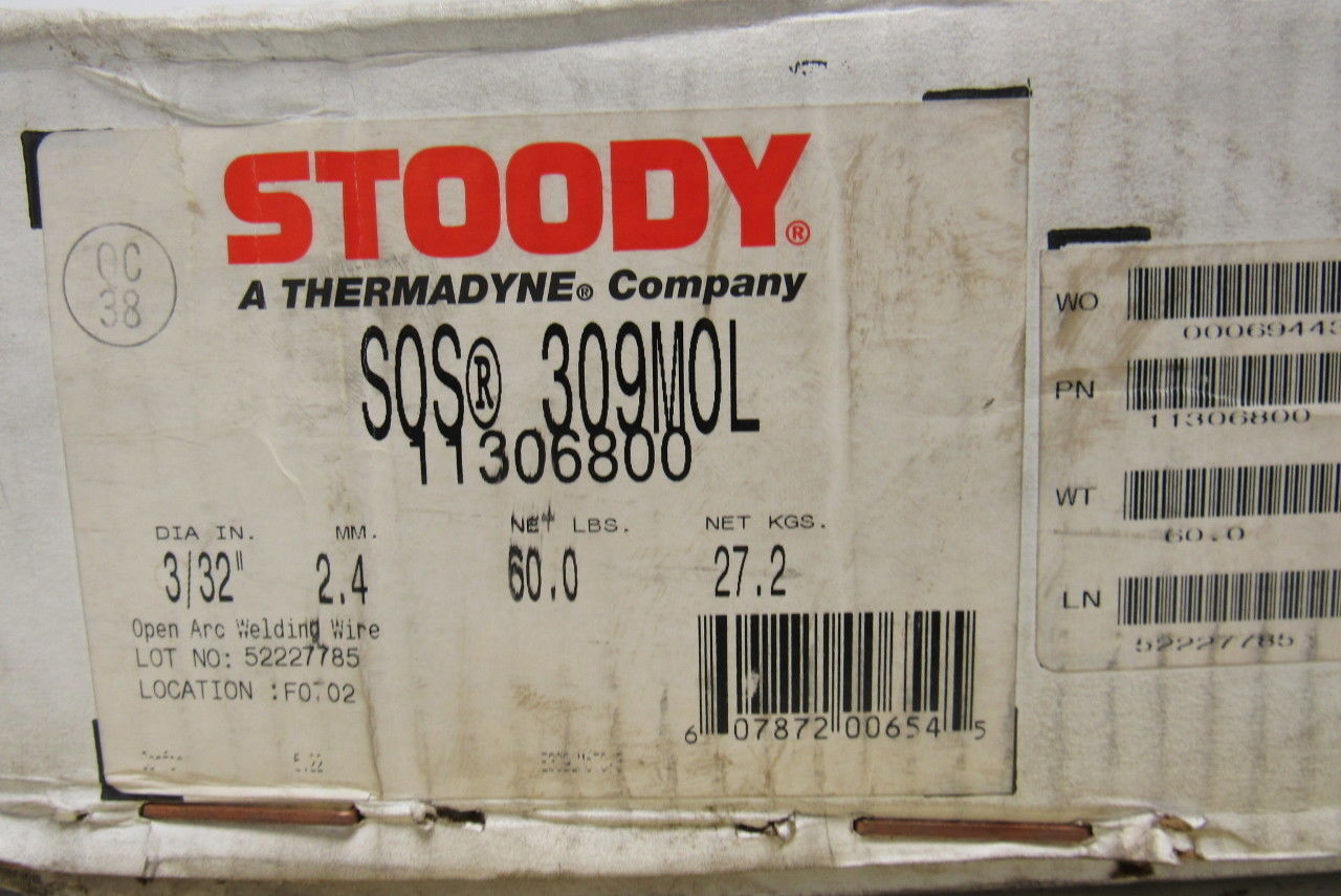 Stoody 11306800 SOS 309M0L 3/32″ Stainless Steel Open Arc Welding Wire 60# Coil