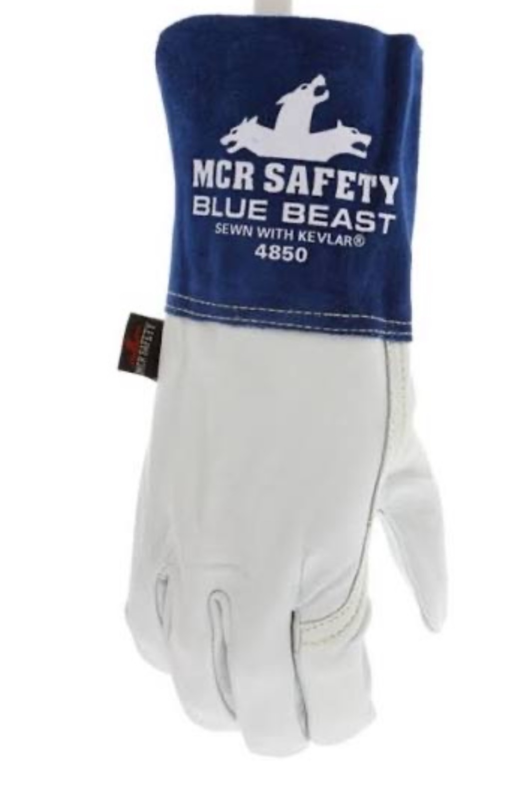 Mcr Safety 4850 XL Welding Gloves, Gauntlet Cuff, Wing Thumb,