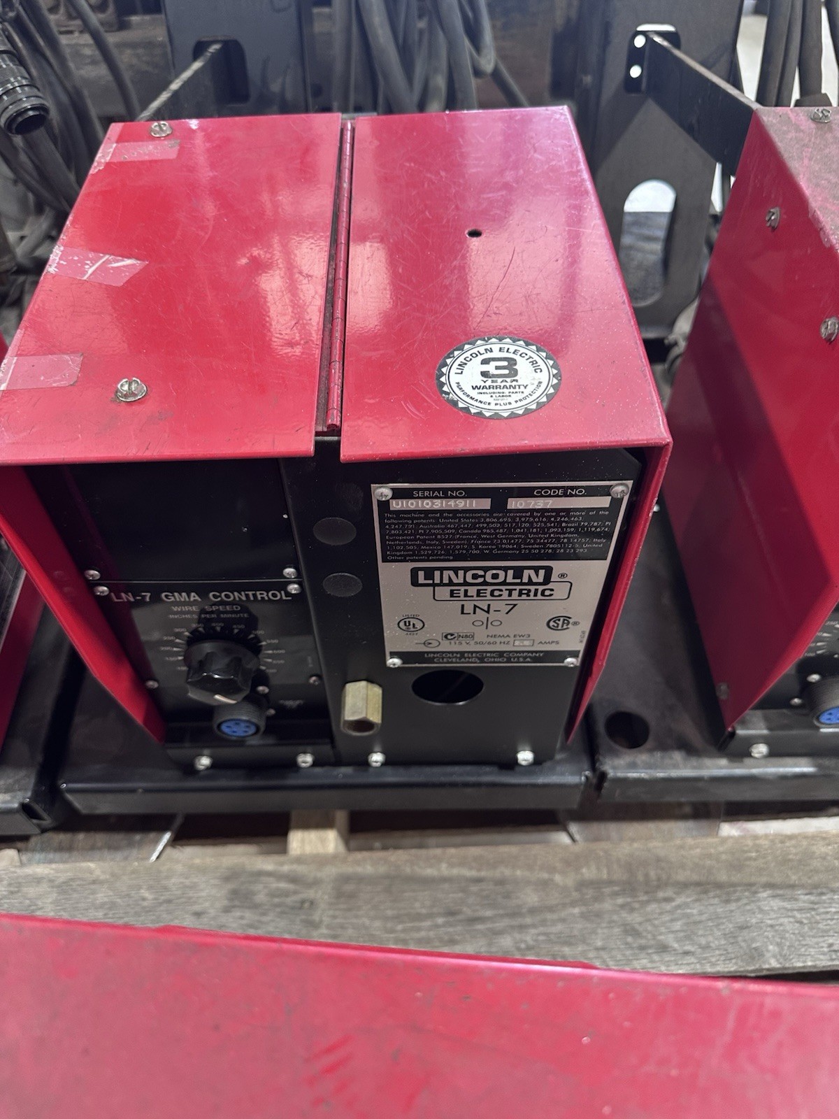 Lincoln Electric LN7 Wire Feeder WITH SPOOL HOLDER AND SWIVEL BASE Lot Of 4