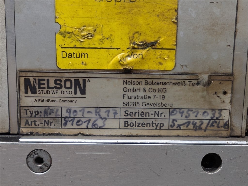 USED Nelson KFL 901-R17 Stud Welder Gun Assembly for Automation 751-694-010
