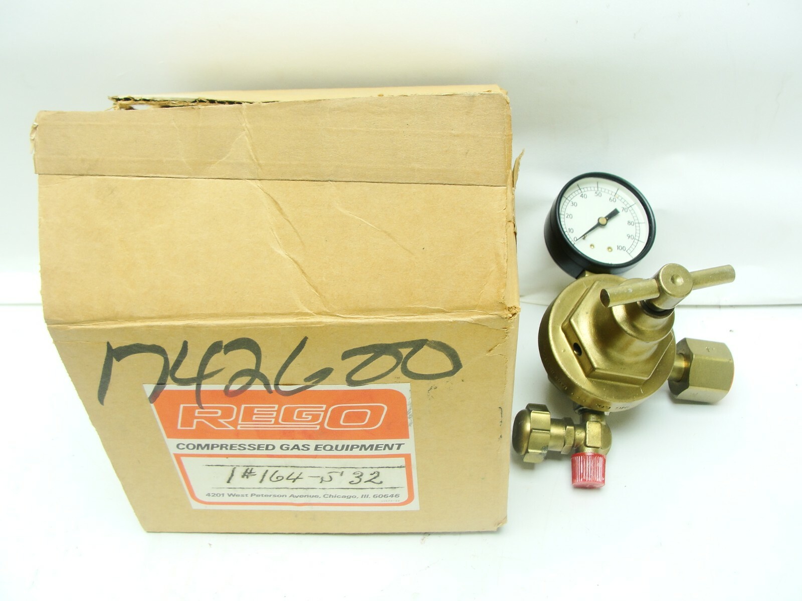 New Rego Co. Bastian Blessing Oxygen Gas Regulator 0-100psi