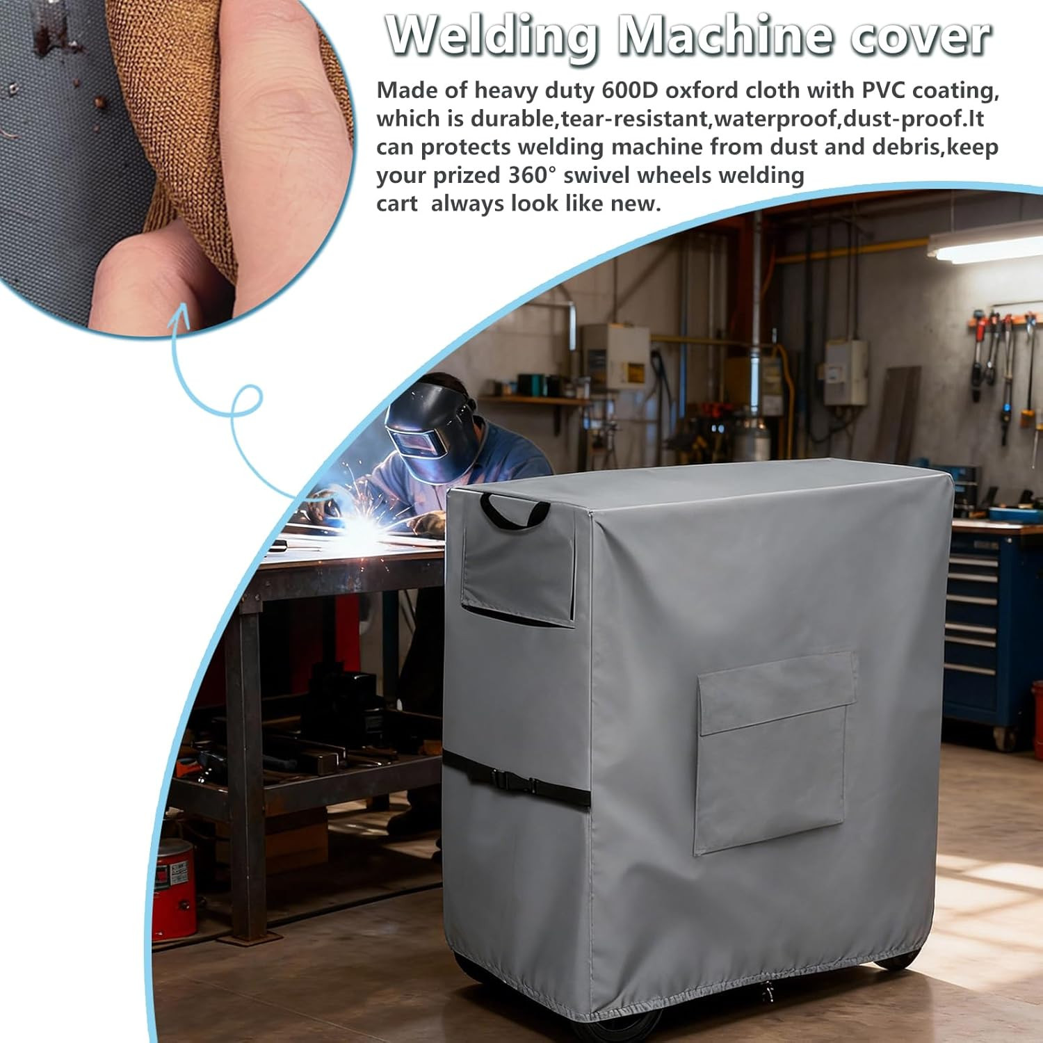Welding Cart Cover,3-Tier Welder Cart Protective Cover for Tig Mig Most Plasma C