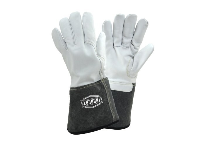 Ironcat Premium Grain Goatskin TIG Welding Gloves, Large, Brown Protective