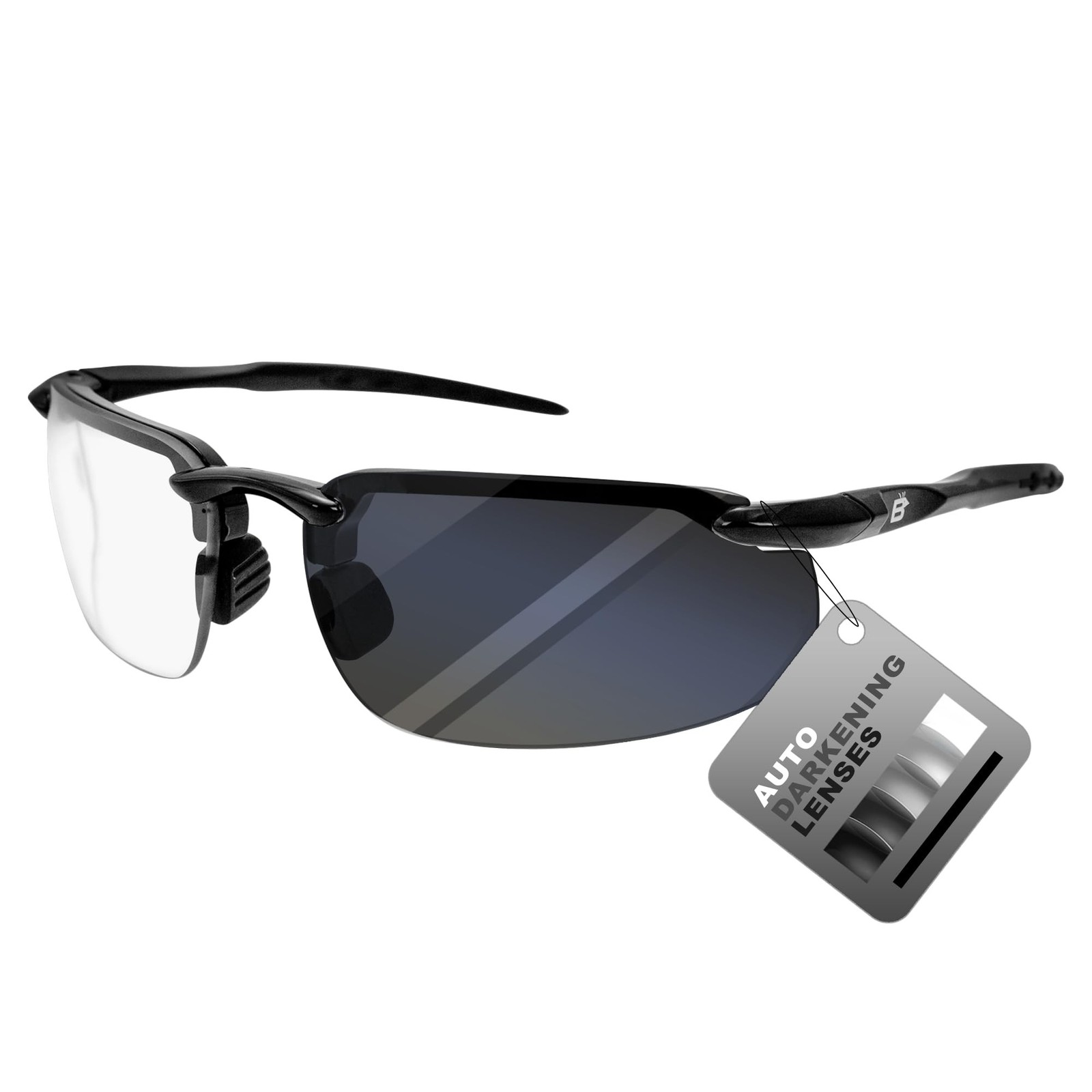 Birdz Skyline Auto-Darkening Safety Glasses Photochromic Transitional Sunglas…