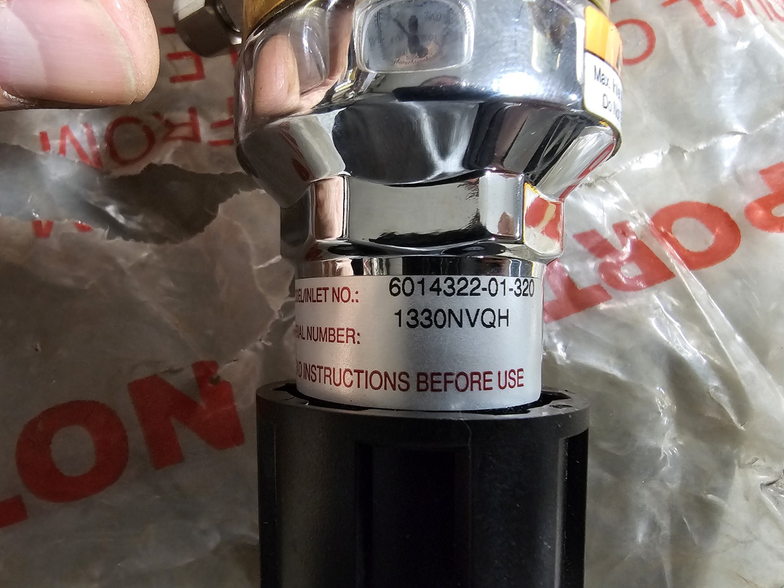 Concoa 6014322-01-320 Precision Gas Regulator 320 601 Laser Beam Co2