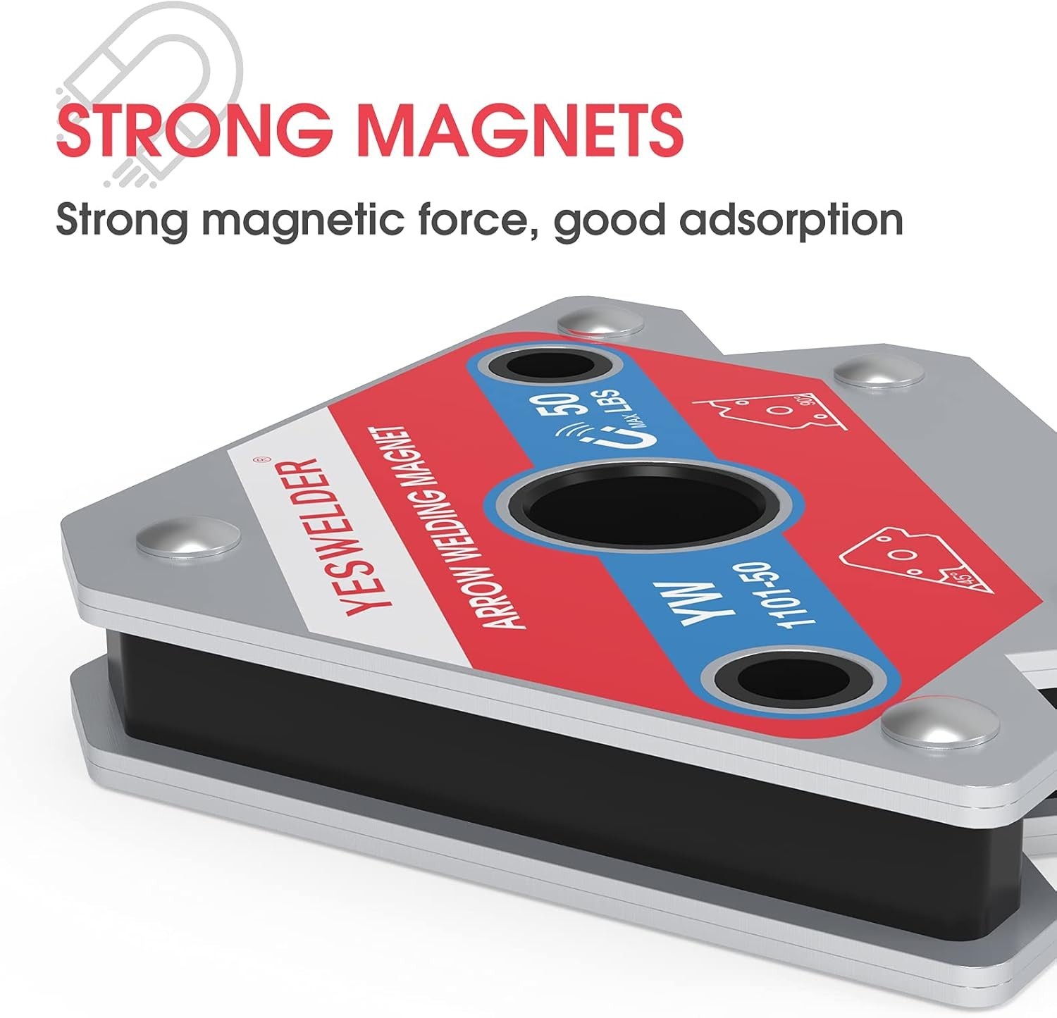 Versatile 50 LB Welding Magnet Set – 4 Heavy-Duty Holders for Pros