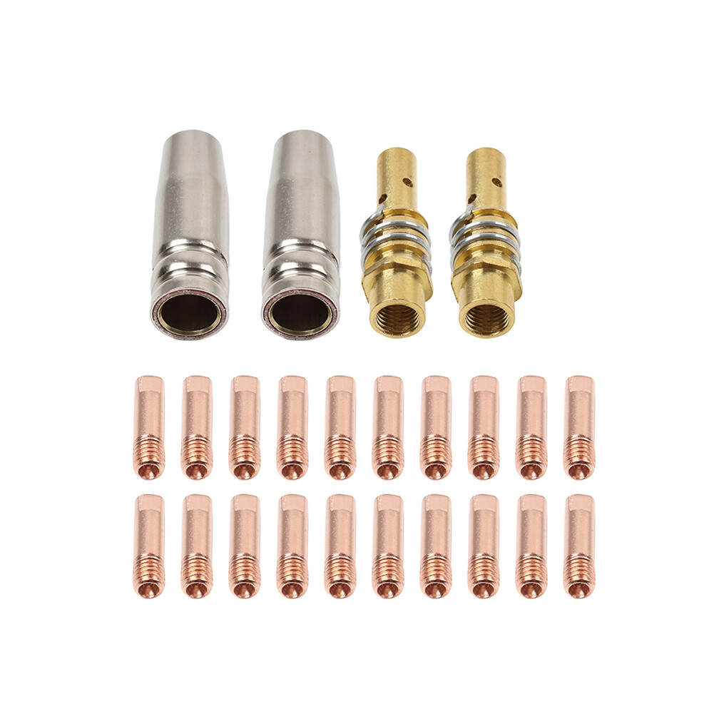24pcs MB 15AK MIG Welding Gun Kit 030/035Contact Tip Nozzle Diffuser
