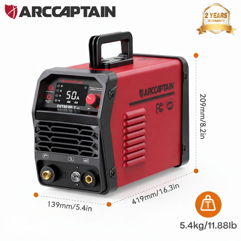 ARCCAPTAIN CUT50 HF-T Plasma Cutter, 50A High-Frequency Pilot Arc Plasma Cutting