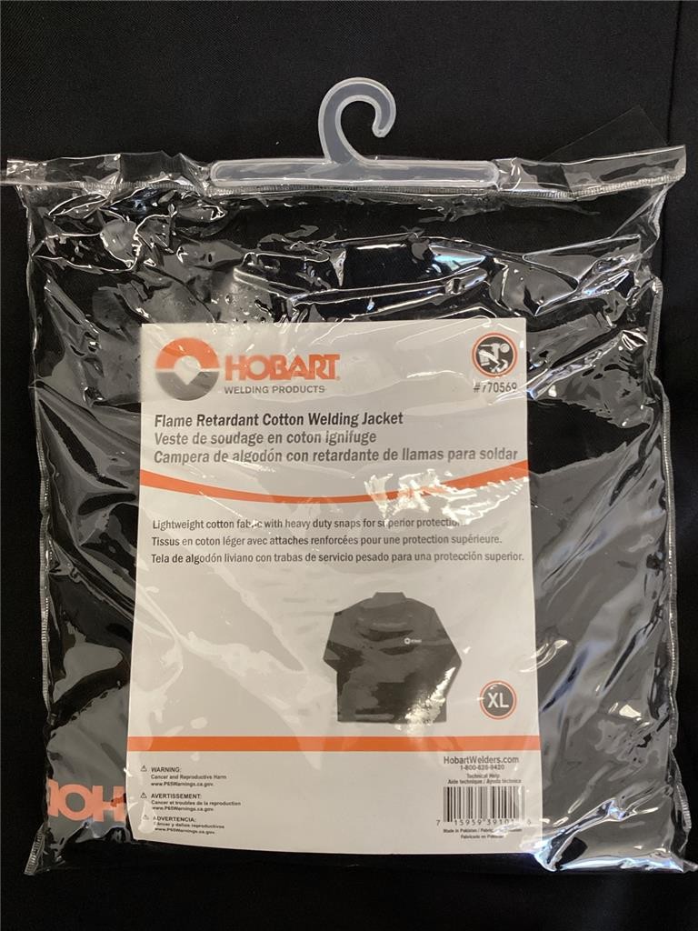 ++ HOBART Welding Products Flame Retardant Welding Jacket (Size XL) 770569 NEW