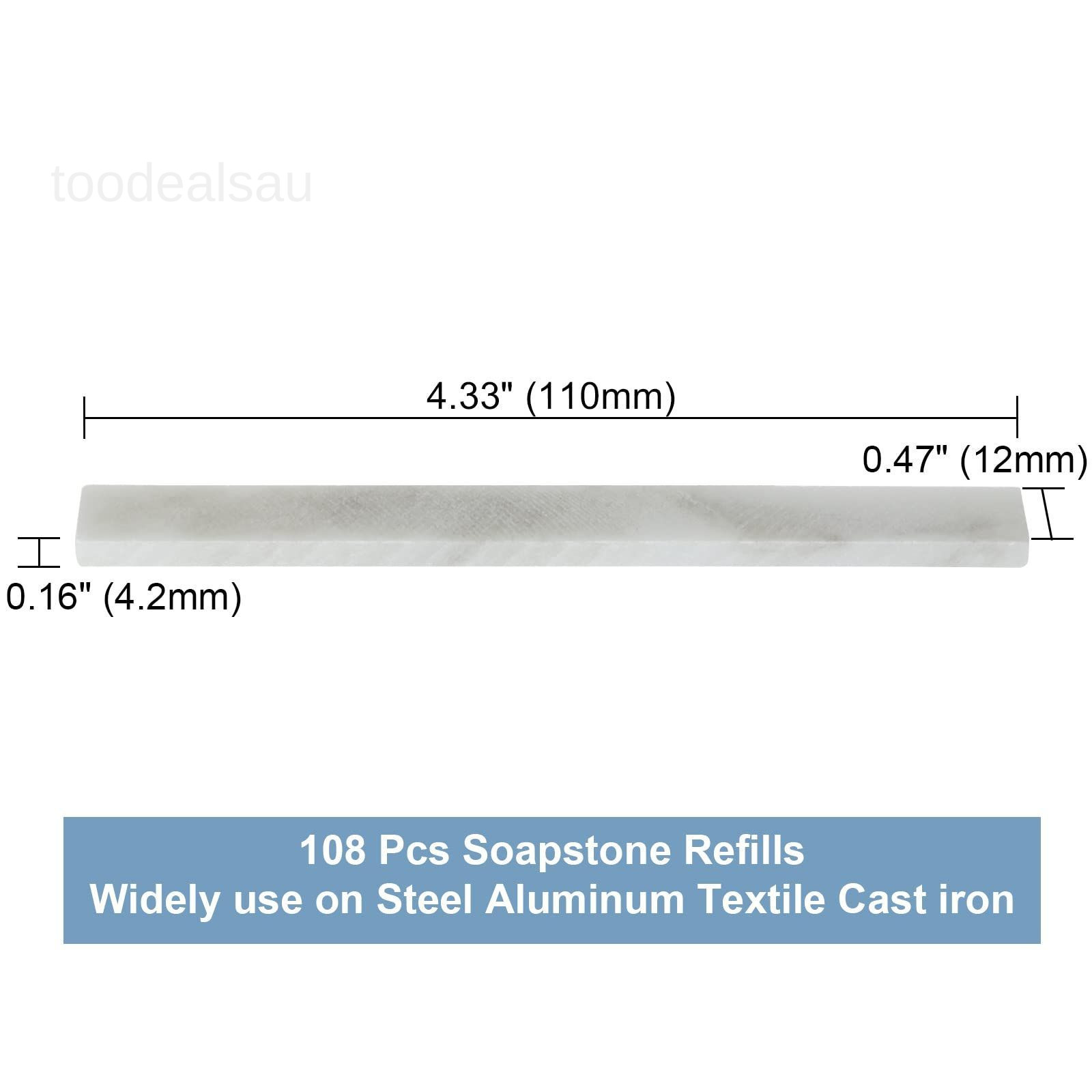108Pcs Soapstone Pen, Flat White 1 Count (Pack of 108)