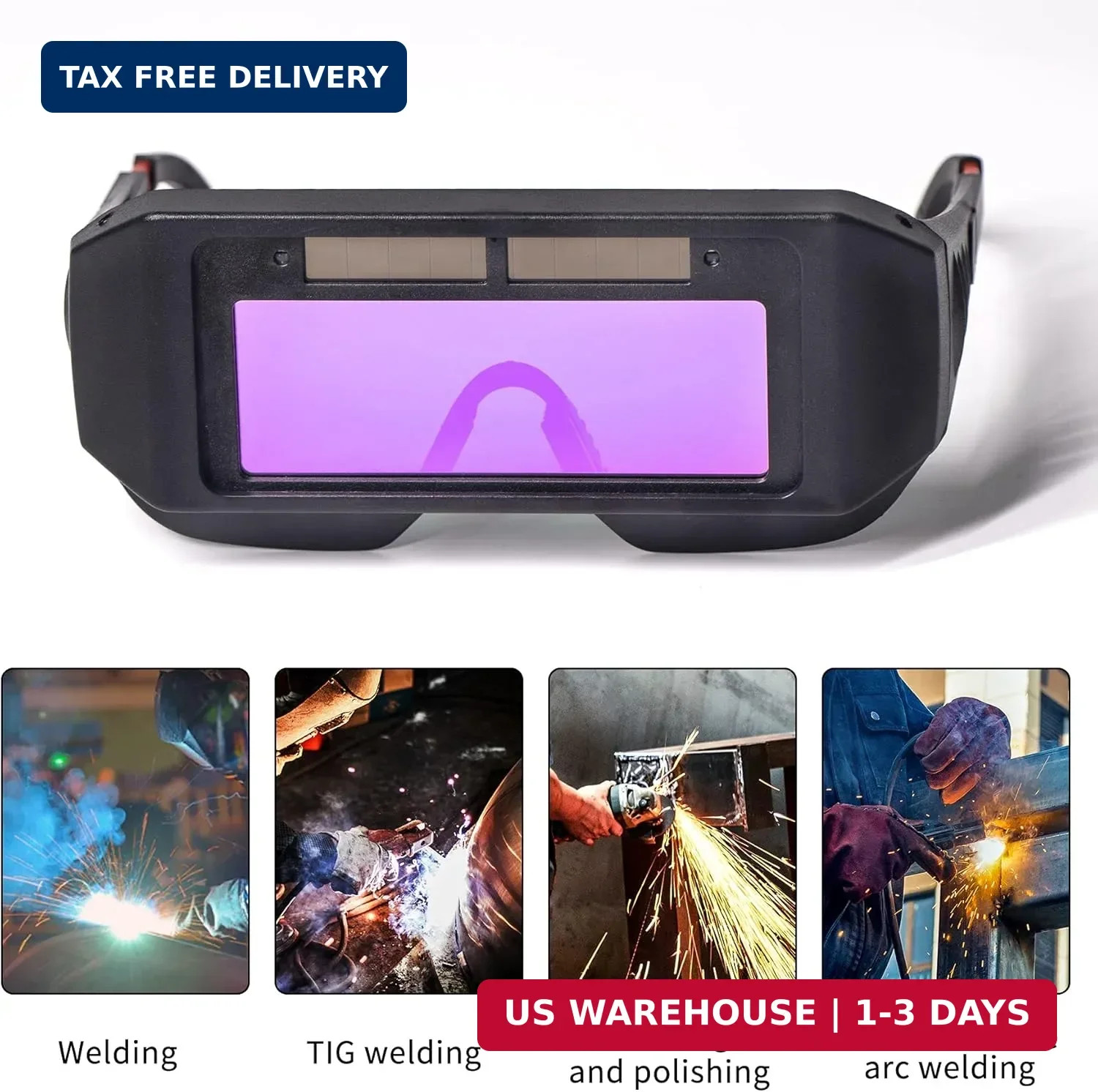LCD Welding Glasses Safety Protective Solar Powered Auto Darkening Welding Goggl