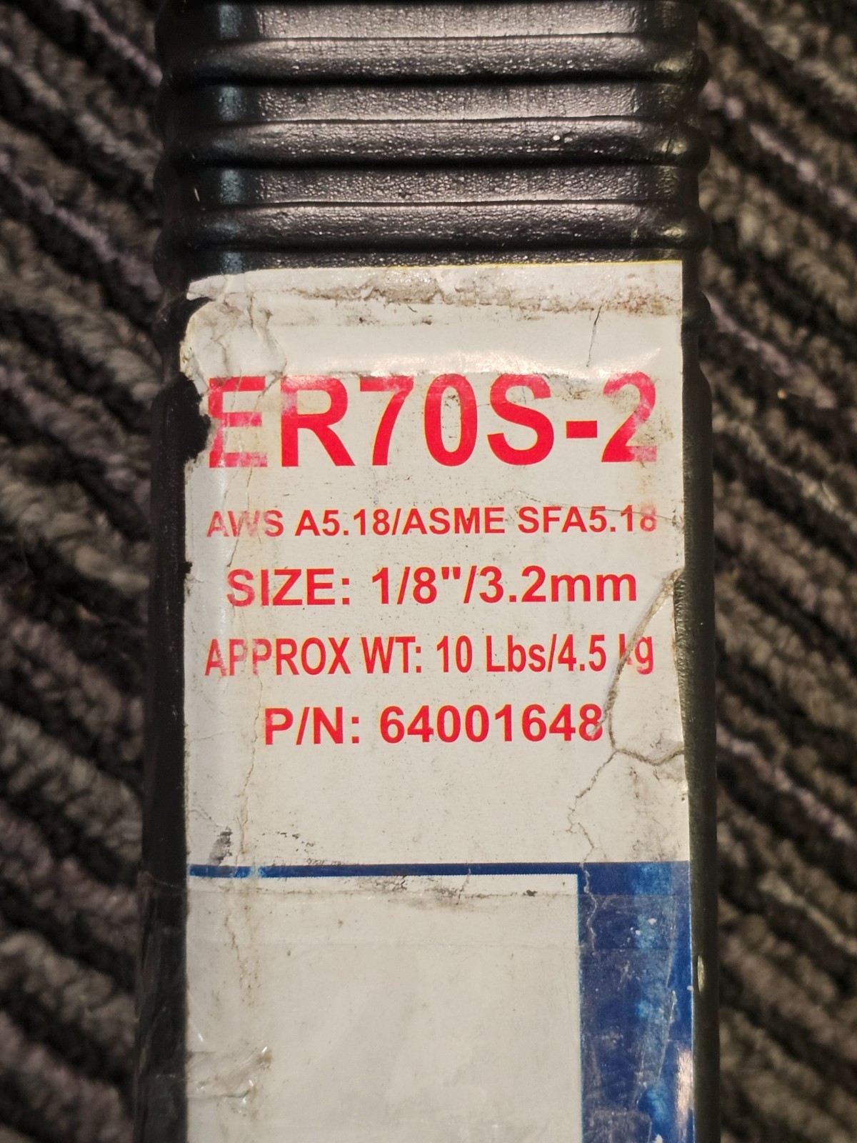 (QTY 3)Radnor 64001648 1/8″ X 36″ ER70S-2 Carbon Steel TIG Rod 10 lb/30 Lb Total