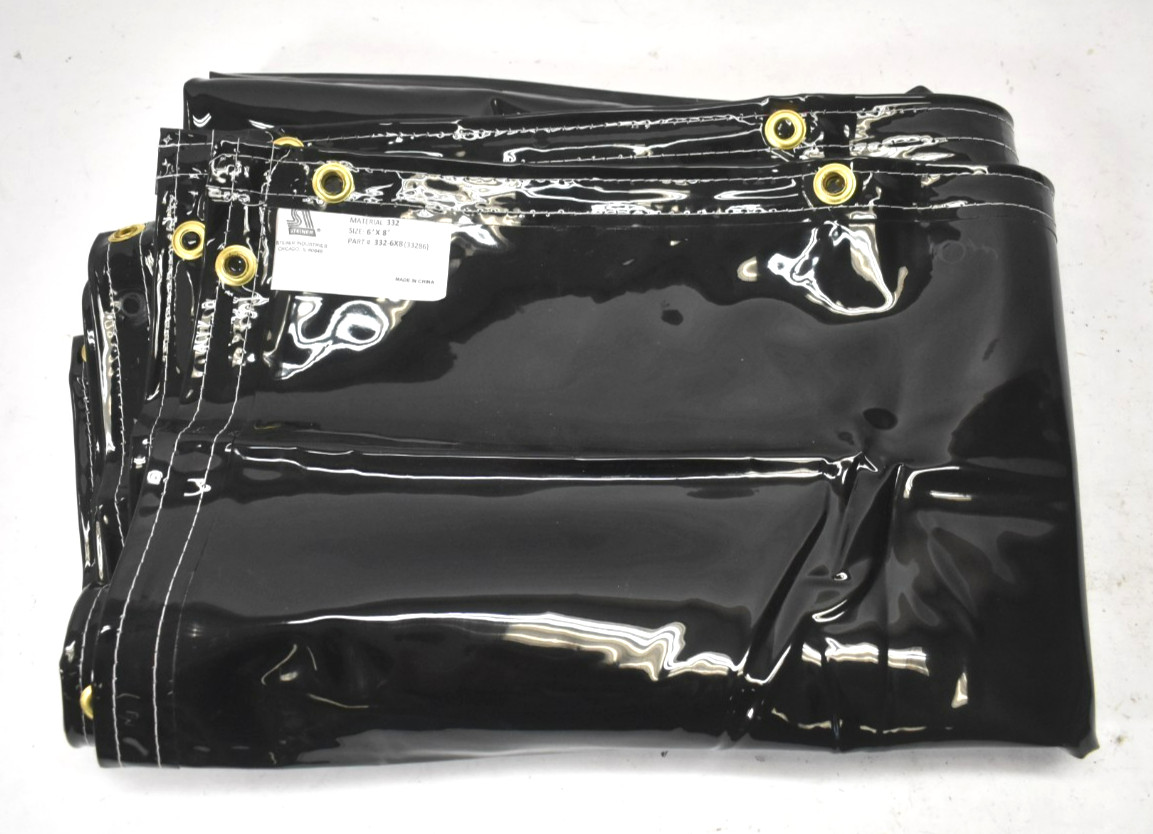 Steiner Industries Welding Curtain Vinyl 6′ x 8′ 332-6X8 Black Flame Resistant