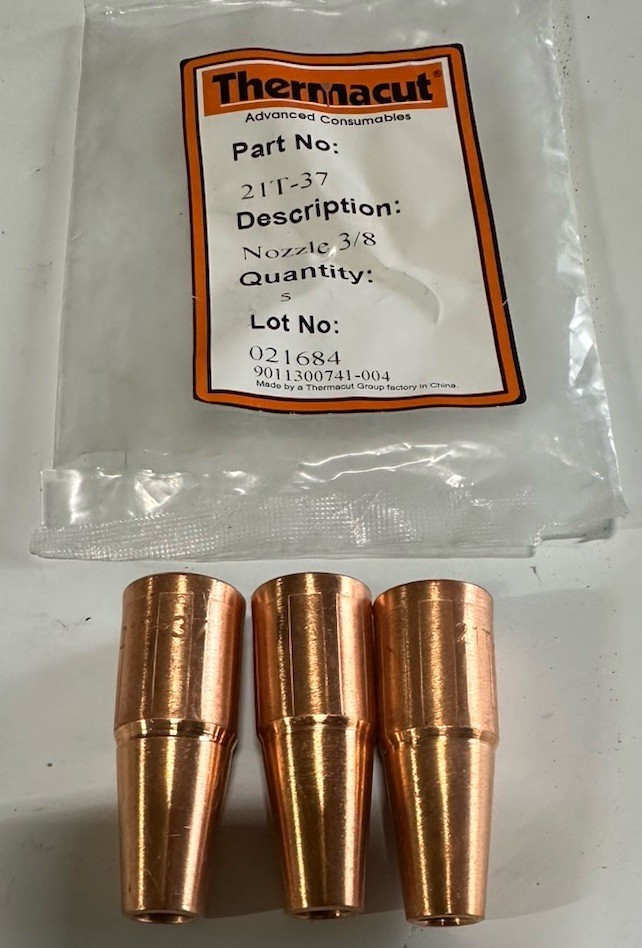 Thermacut Tweco 21T-37 3/8 Nozzle 3 Count