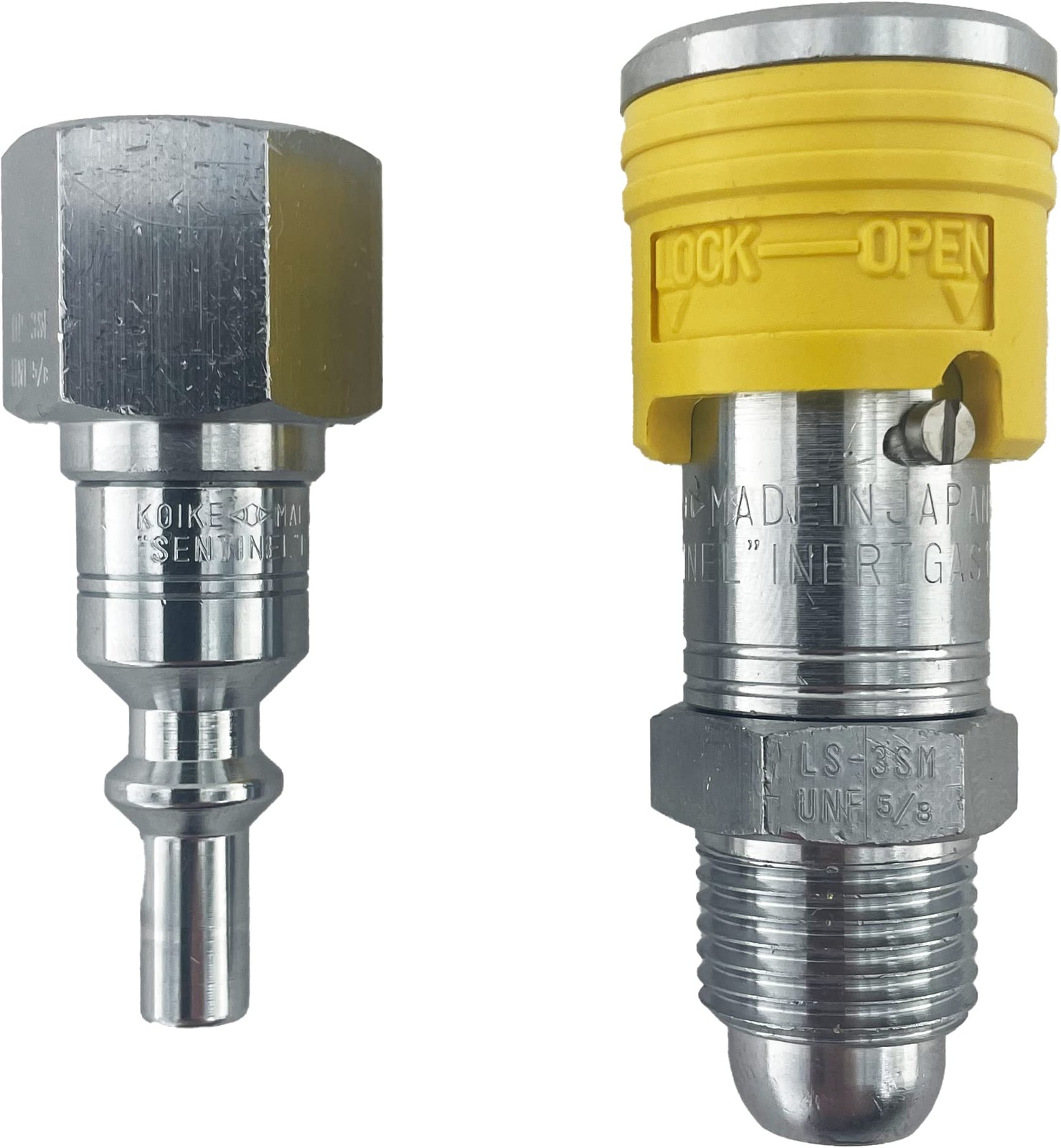 Koike Welding Inert Couplers, Regulator to Hose, Safe Welding Disconnect, Sin…