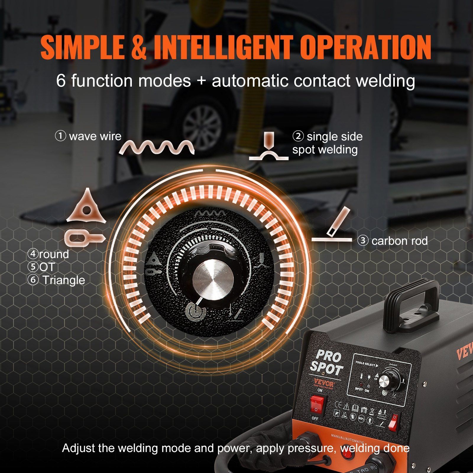 3KW 6-Mode Spot Welder & Dent Repair Kit with 16 Accessories for Auto Body