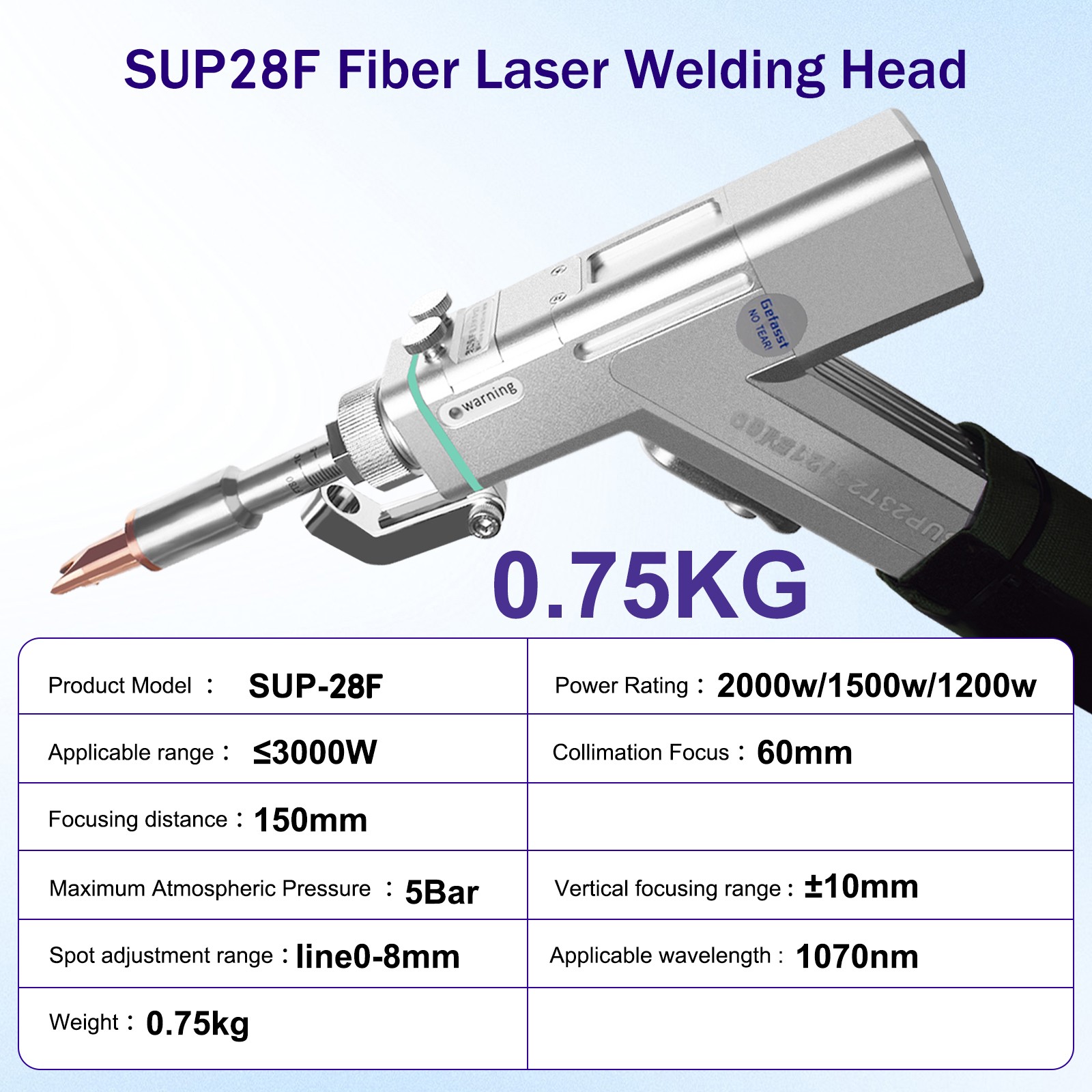 2000W Fiber Laser Welder 4in1 Air Cooling Laser Welding Cutting Cleaning Machine