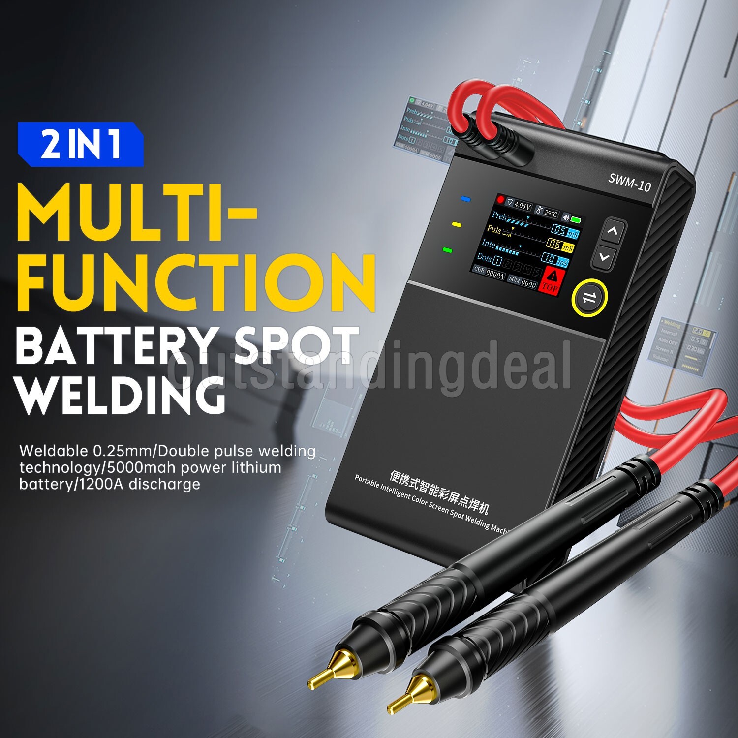 FNIRSI SWM-10 Professional Handheld Spot Welder for Battery Spot Welding ot25