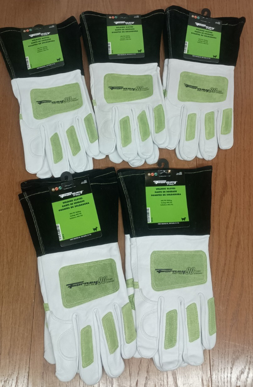 Lot of 5: Forney Pro Multi-Purpose Goatskin Welding Gloves Men’s XL (5 Pairs)