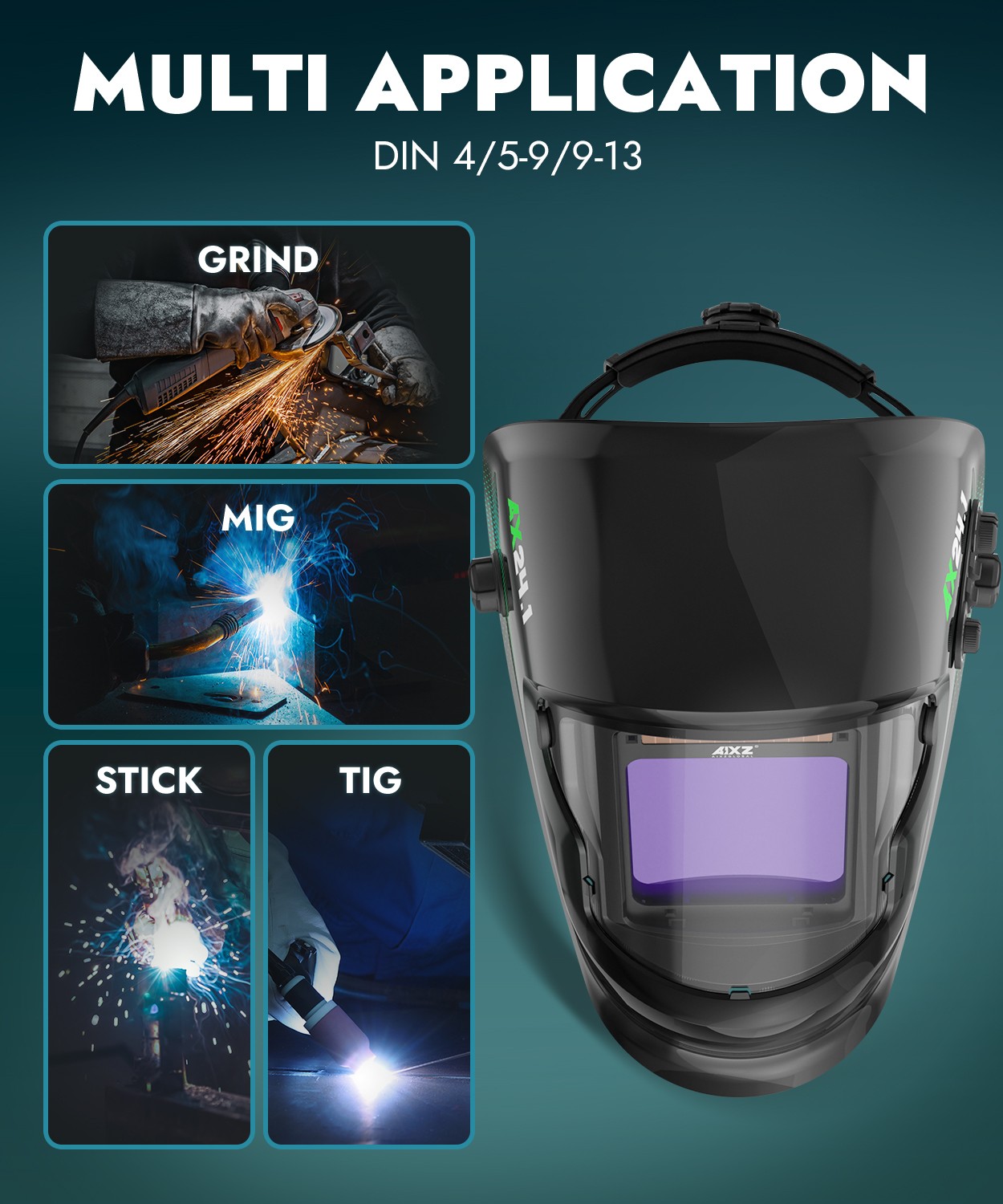 Solar Power Welding Helmet, HITBOX True Color Auto Darkening Mask Welder Parts
