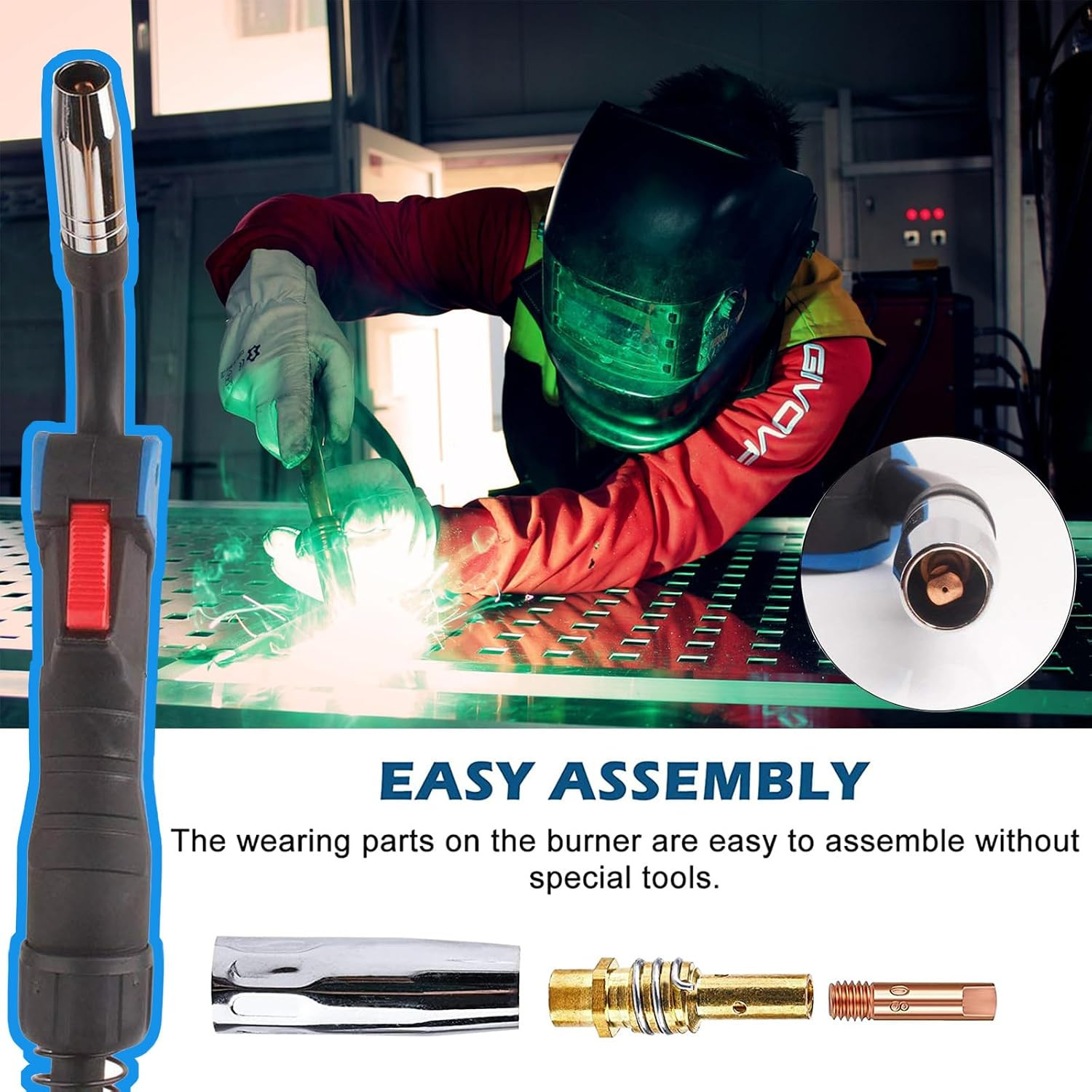 MIG Welder MB15 AK MIG Welding Gun Accessory Kit 25PCS Contact Tip 0.6MM 0.030″