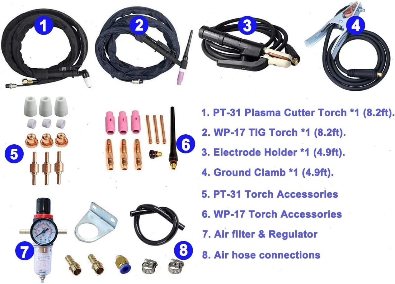 CT418 3-IN-1 110V/220V Plasma Cutter Welder Combo Machine 40A CUT/180A TIG/MMA