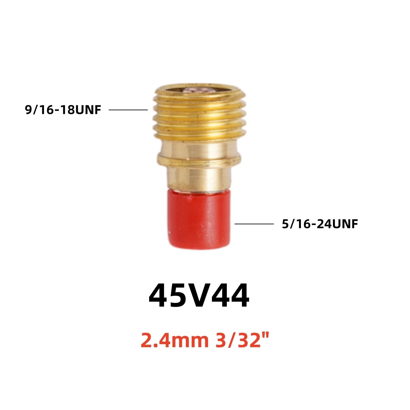 TIG Gas Lens Collet Body 45V44 13N23 (3/32″ & 2.4mm) for TIG Welding Torch WP…