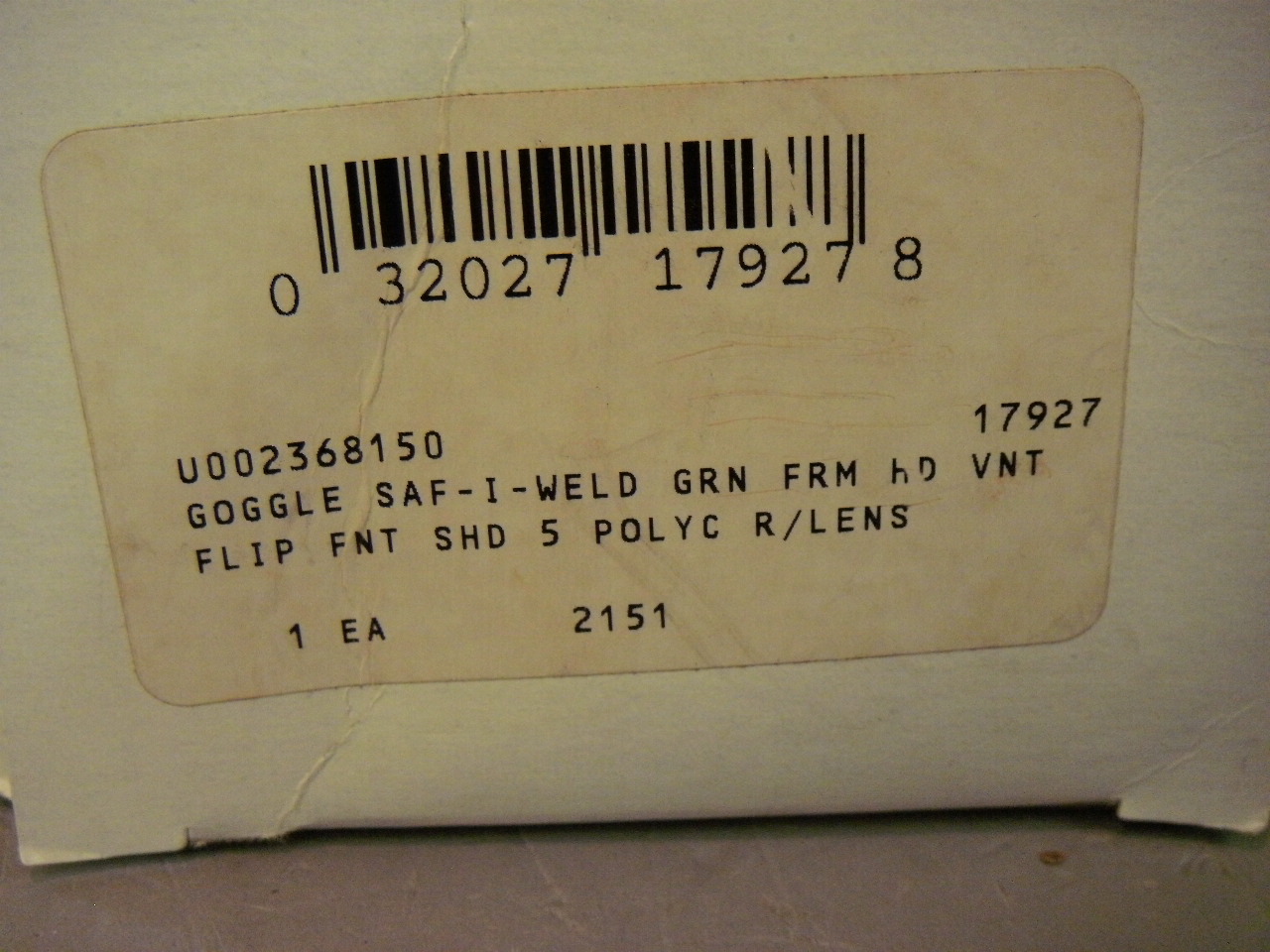 US Safety U002368150 Green Frame Flip Up 5.0 Welding Goggles Steampunk