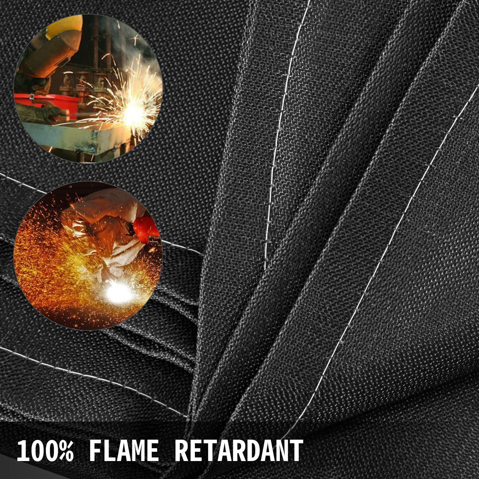10 x10 Ft Welding Blanket Black Fiberglass Blanket With Carrying Bag Welding Mat