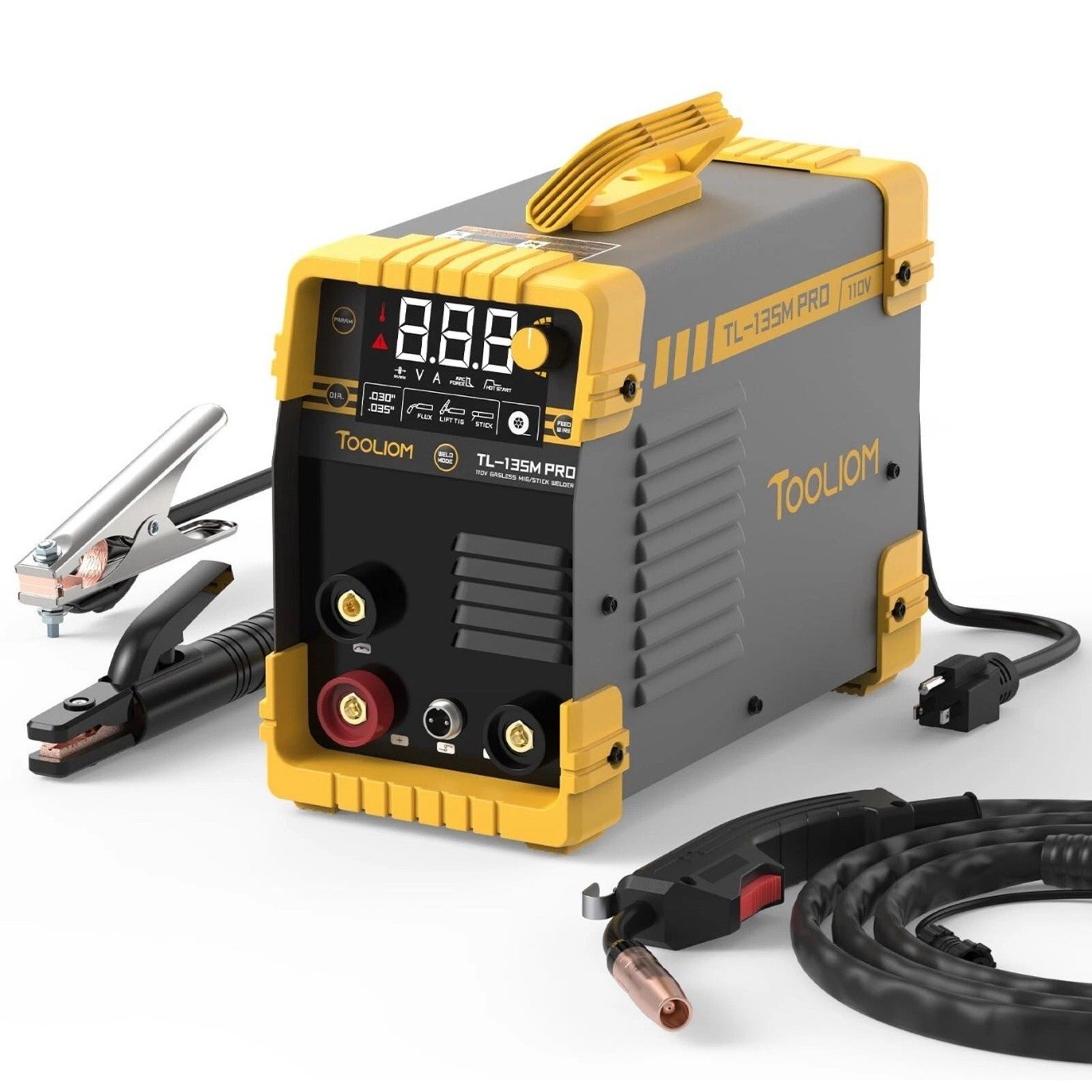 TOOLIOM 135A Gasless Flux Core MIG Welder 110V MIG Welder Flux MIG/Lift TIG/S…