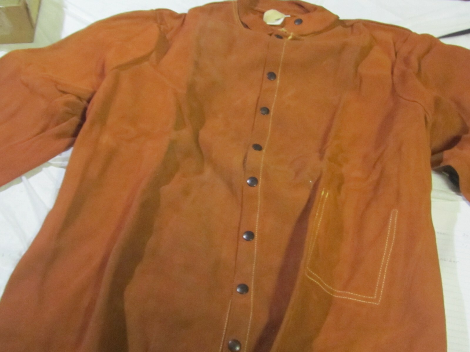 NEW Magid LARGE Weld Pro Flame Resistant 30″ Heavy Leather Welding Jacket
