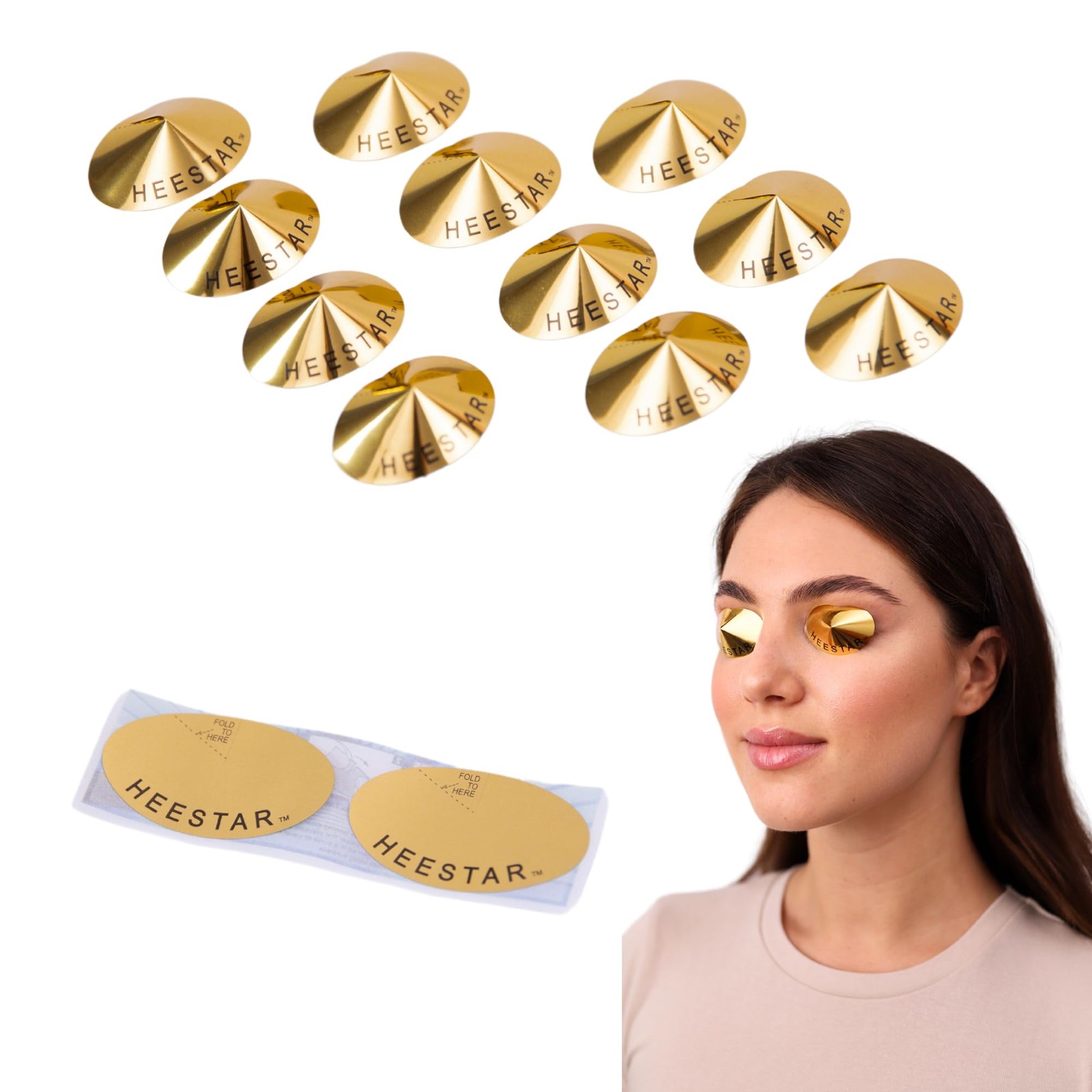 Disposable 100Pairs(200Count) Eye Protection Cones for Sun Tanningbed(GOLD)