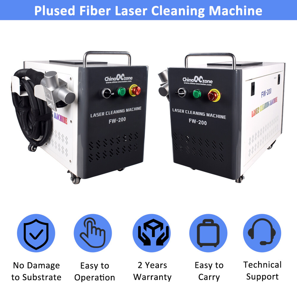 200W JPT Pulsed Laser Cleaning Machine Laser Cleaner For Wood Metal Paint Remove