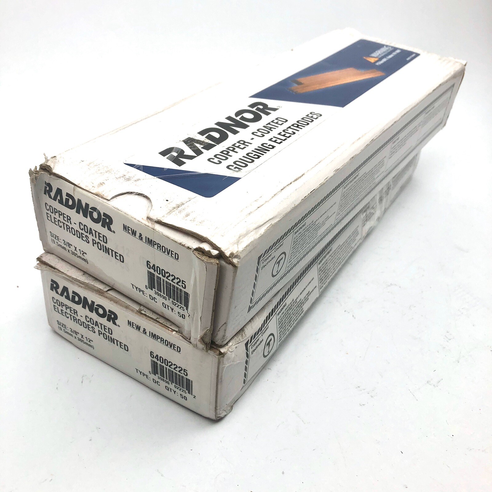 LOT OF 2 BOX RADOR 64002225 COPPER COATED ELECTRODES 3/8″ X 1/2″ GOUGING