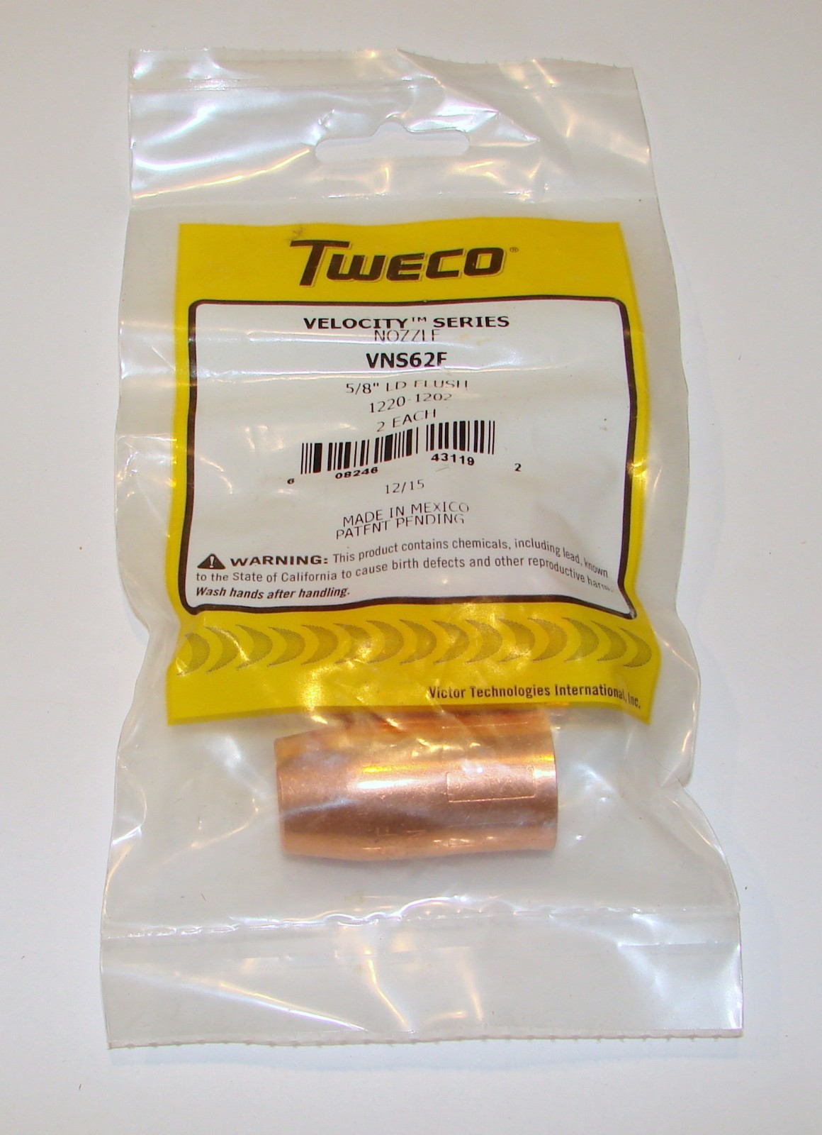 genuine TWECO VNSET37F Velocity Series NOZZLES —- 1220-1235 — Package of 2