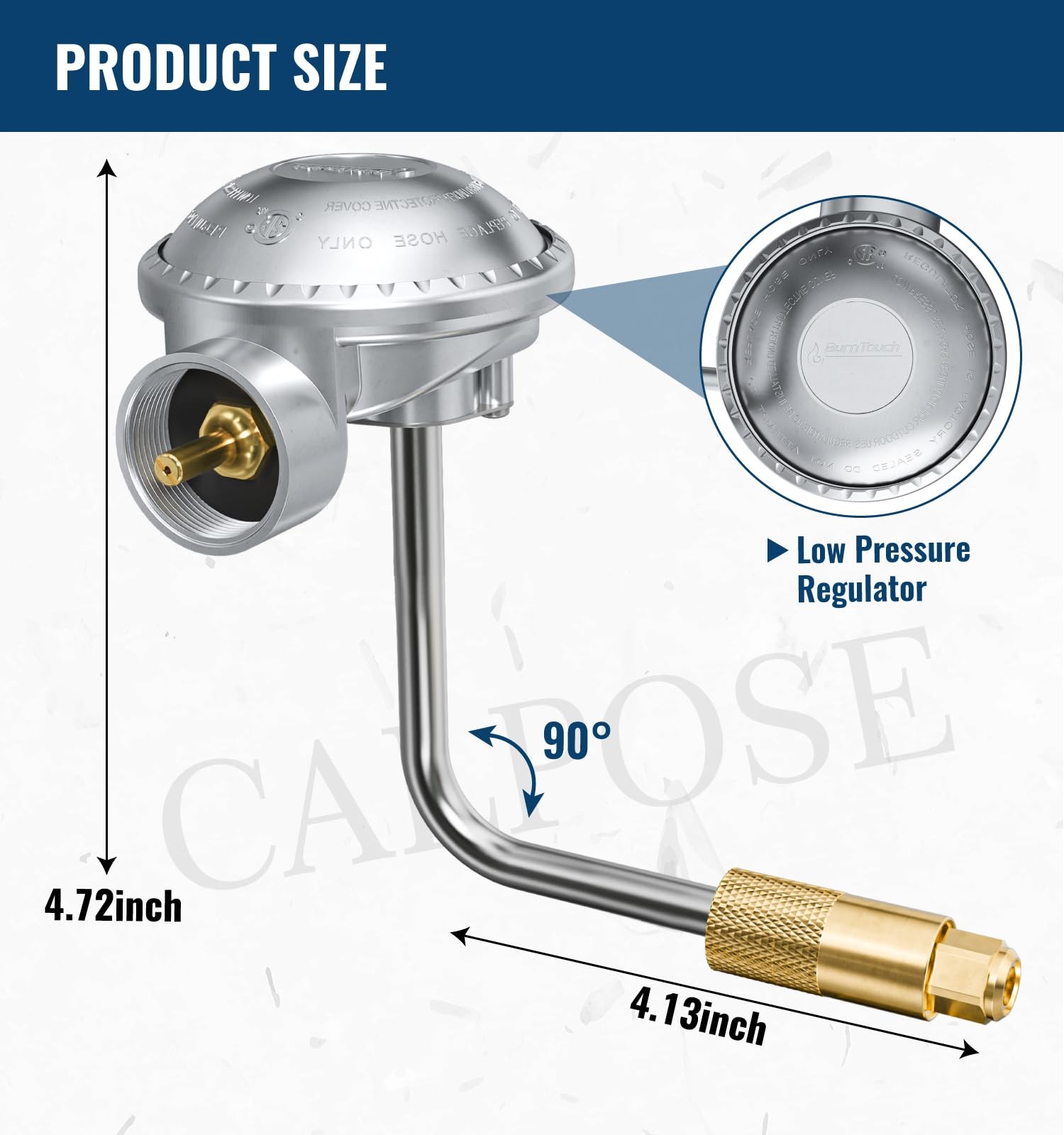 CALPOSE Propane Regulator for Blackstone 17″ & 22″ Griddle, Stove Silver