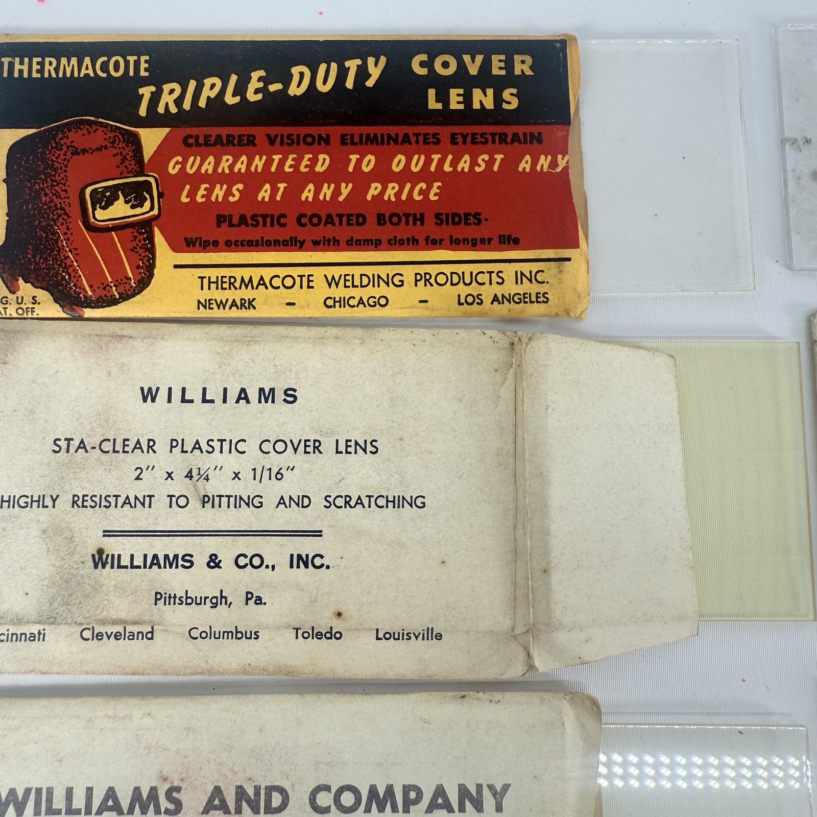 Vintage Welding Lenses Cover Plates Steampunk Thermacote Williams Estate Lot