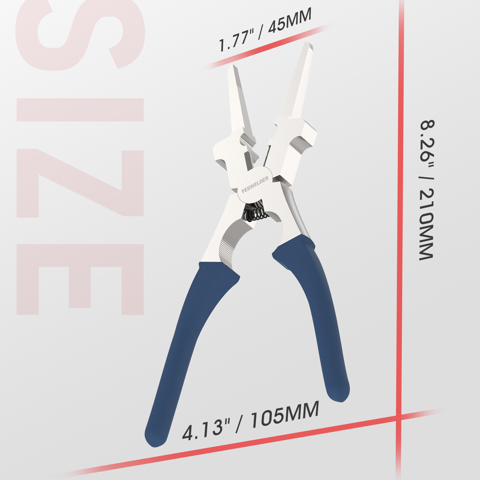 8″ Carbon Steel, Anti-Rust MIG Welding Pliers for Professional Welding – Durable