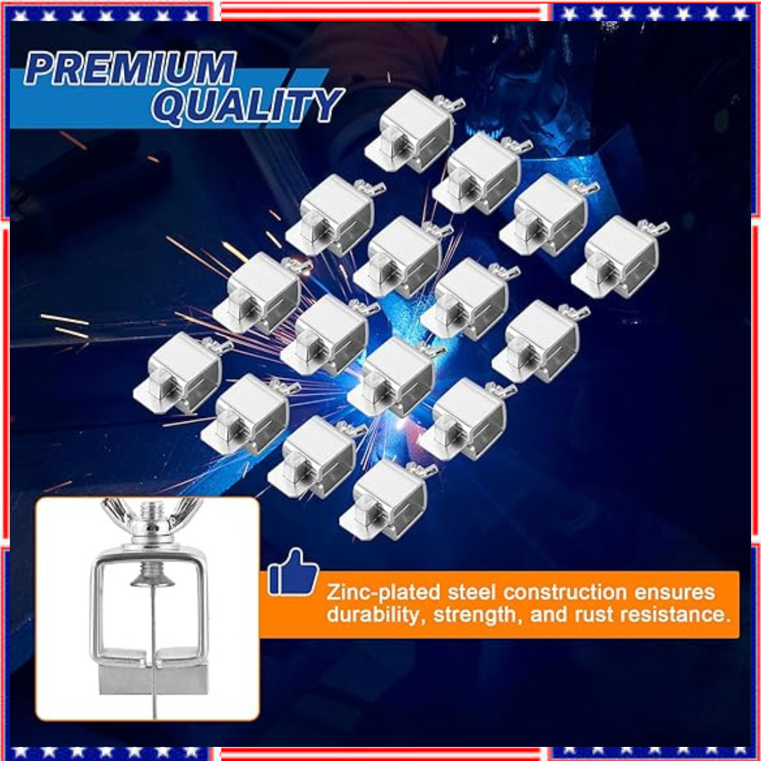 16 Pack Butt Welding Clamps for Auto Body Panel Sheet Metal Patch Repairs