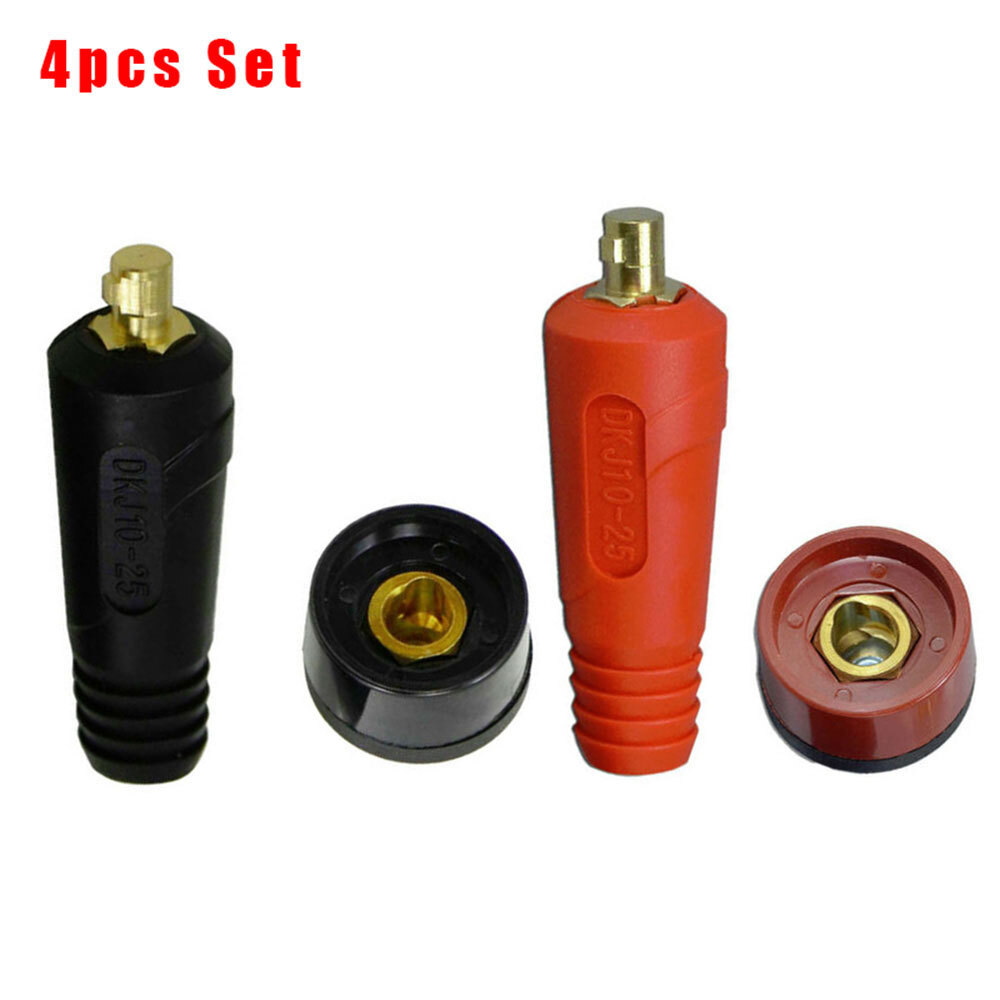4 pcs TIG Welding Cable Panel Connector Socket DKJ10-25 & DKZ10-25 NEW-