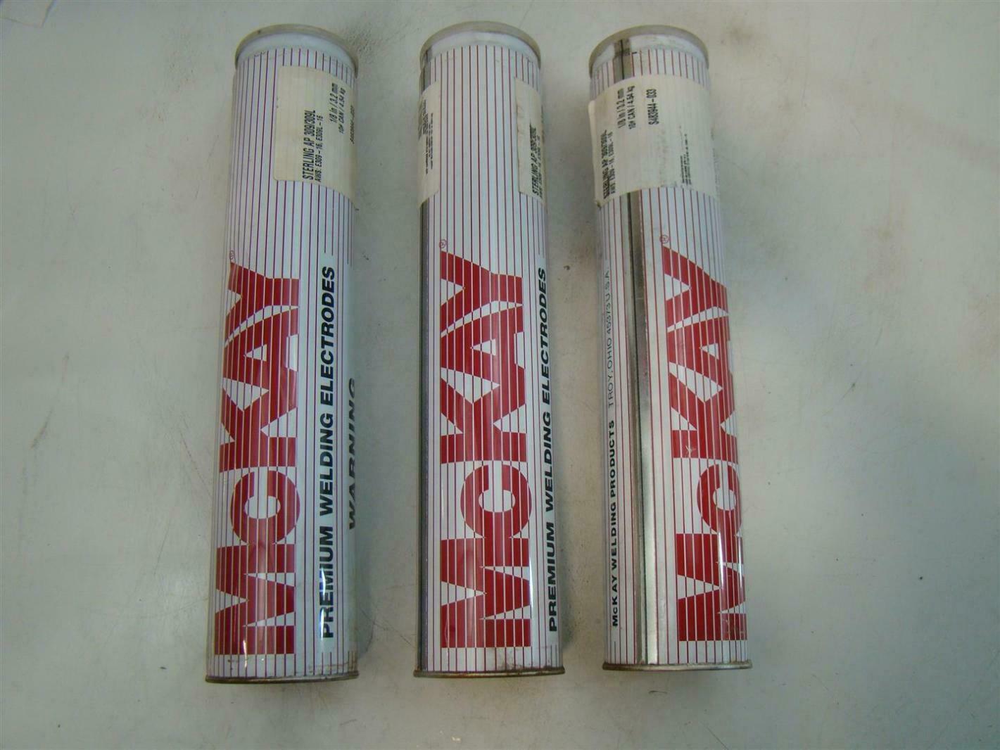 (3) McKay Premium Welding Electrodes Sterling AP 1/8in/3.2mm 309/309L S483944-03