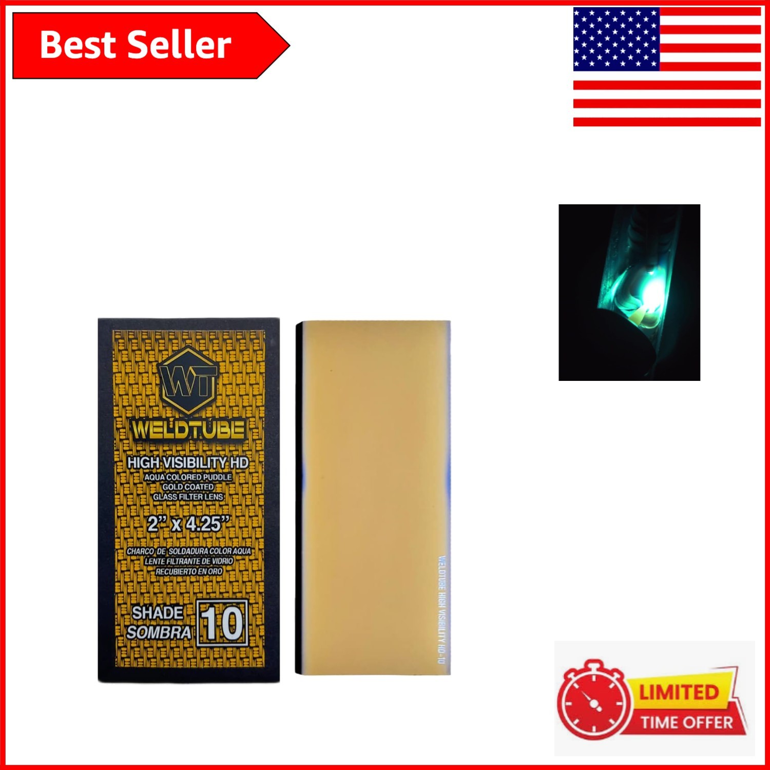 Clarifying Welding Lens with High Definition & Heat Reflective Gold Coating