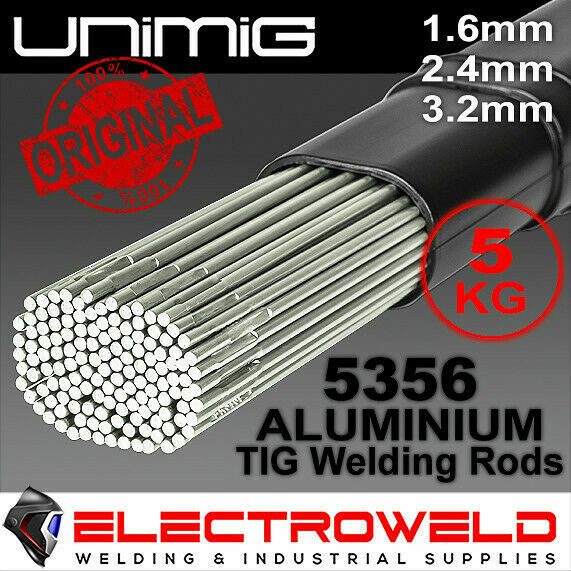 5kg- 2.4mm/3.2mm Filler Rods 5356 UNIMIG Aluminium TIG Welding Electrodes ER5356