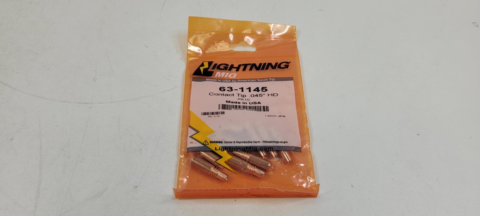 (QTY. 50) Lightning MIG Contact Tips .045″ HD 63-1145 Genuine OEM for Torches