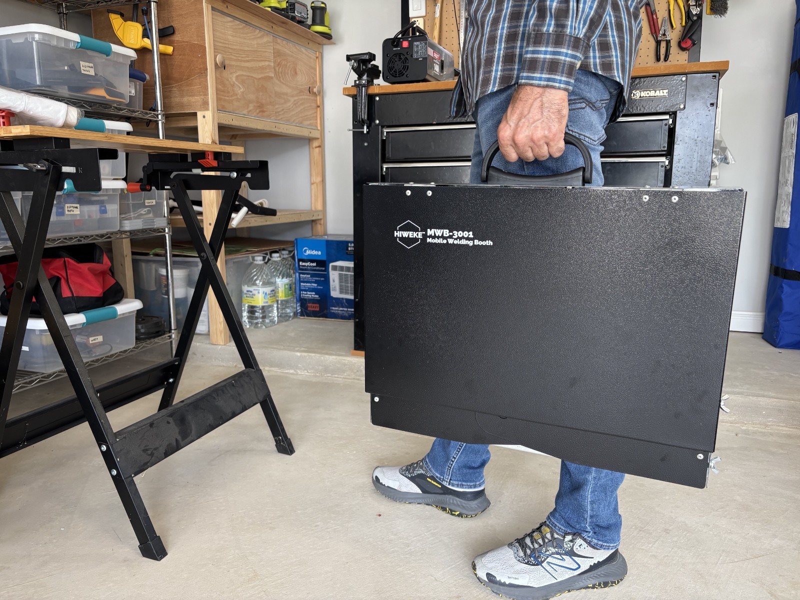 Portable Folding Welding Booth Station Steel Spark Shield MIG TIG Stick Grinding